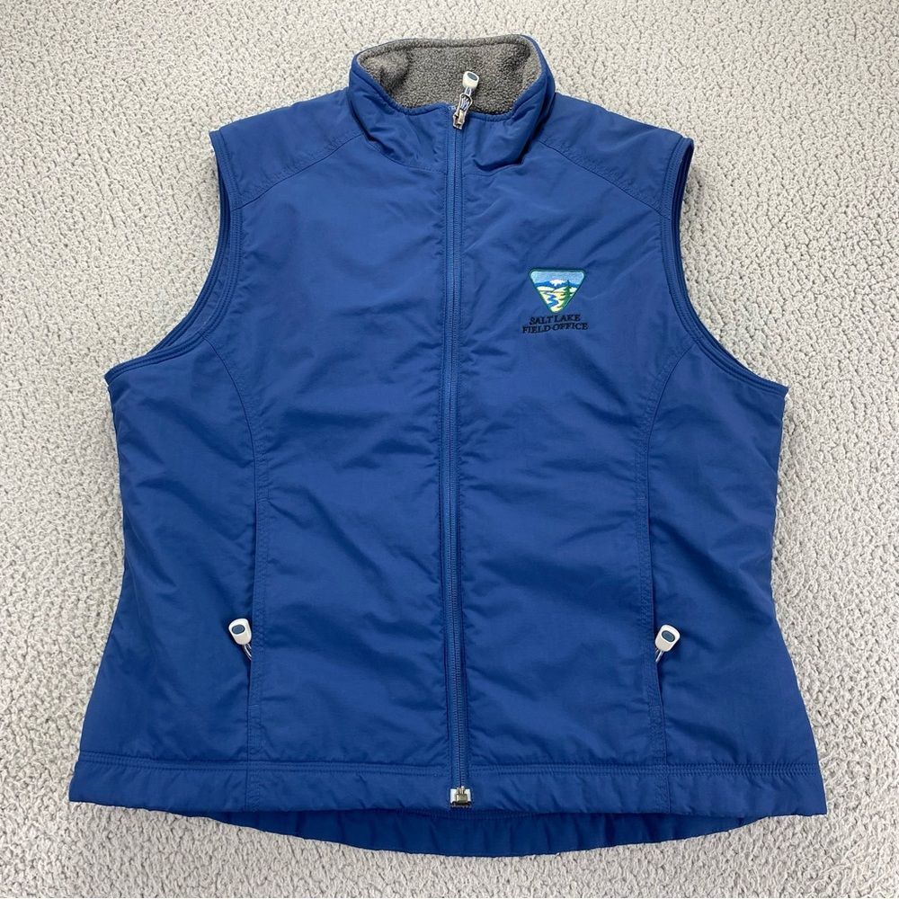 L.L Bean Women Insulated Fleece Zip Up Vest   Size: M   **Custom Logo See Pics**